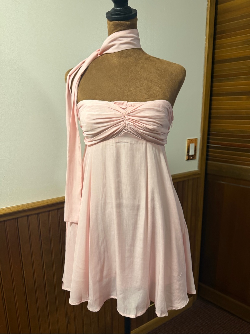 Edikted Pheona Strapless Dress with Scarf